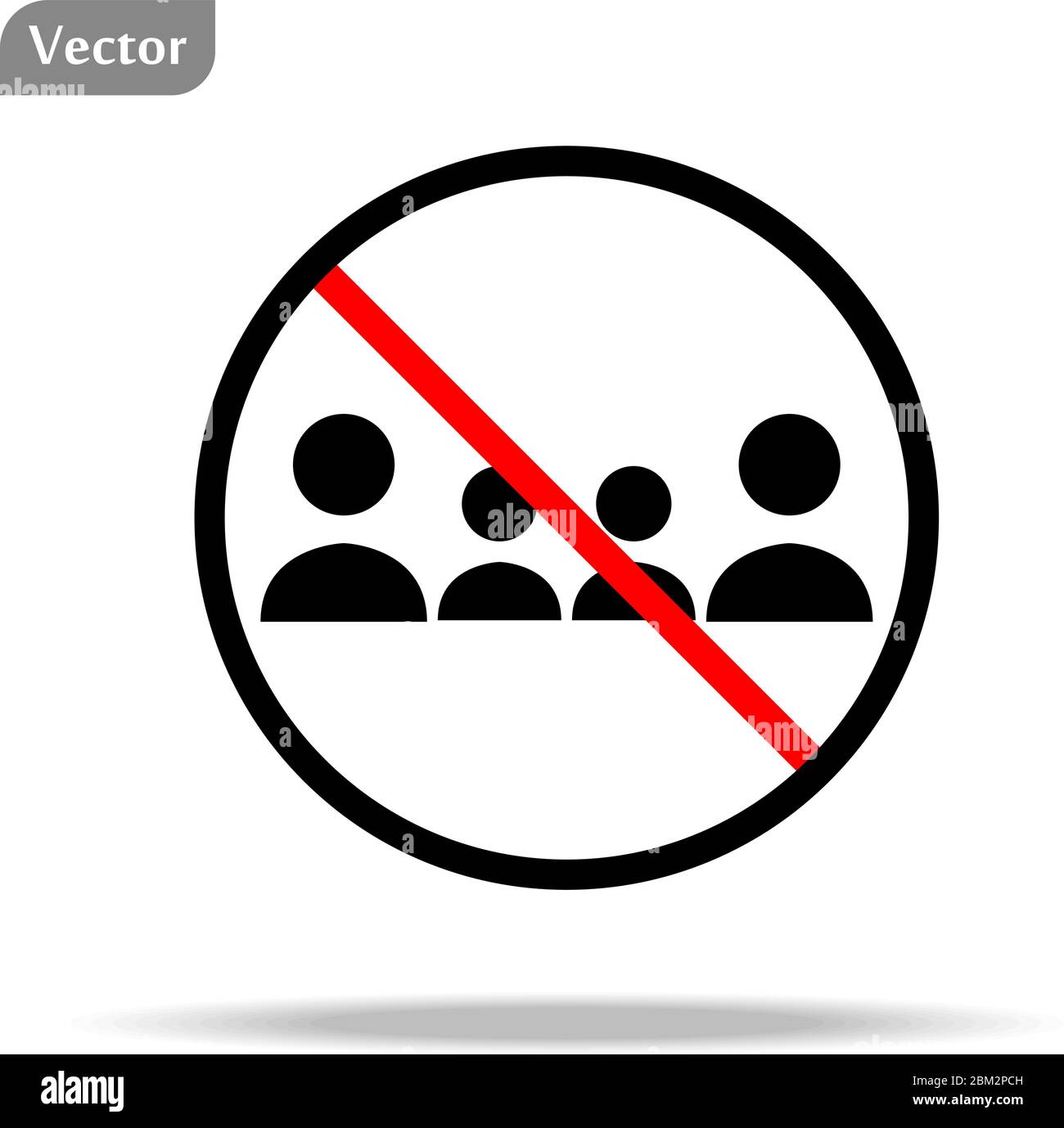 No People Allowed Sign, Vector Illustration. eps10 Stock Vector Image