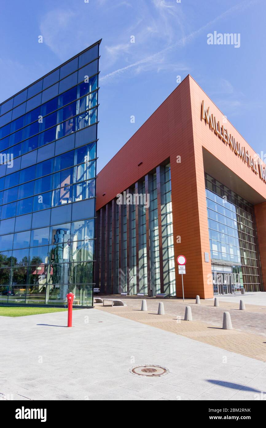 Rzeszow, Poland - June 2015: Millenium Hall shopping center main entrance Stock Photo
