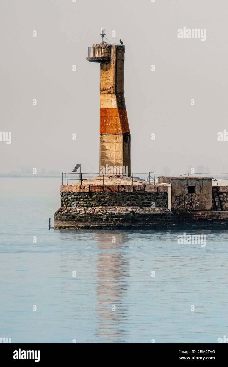 Lighthouse of Thessaloniki port, Macedonia, Greece Stock Photo