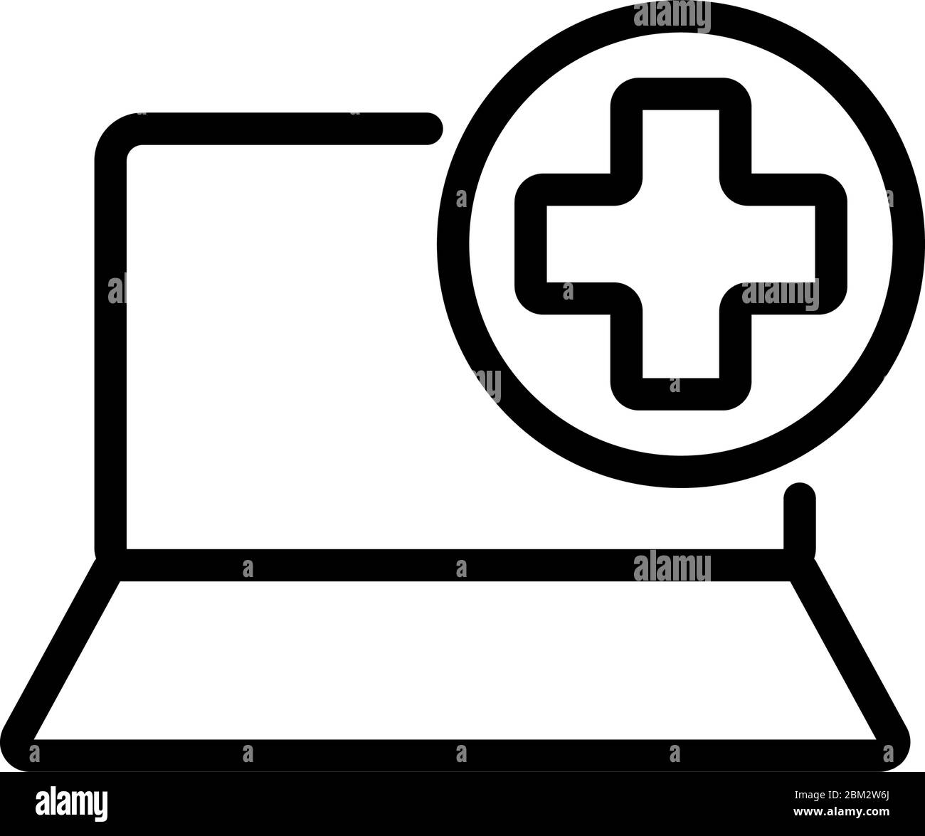 need help protect laptop icon vector outline illustration Stock Vector  Image \u0026 Art - Alamy, image size:1300x1175