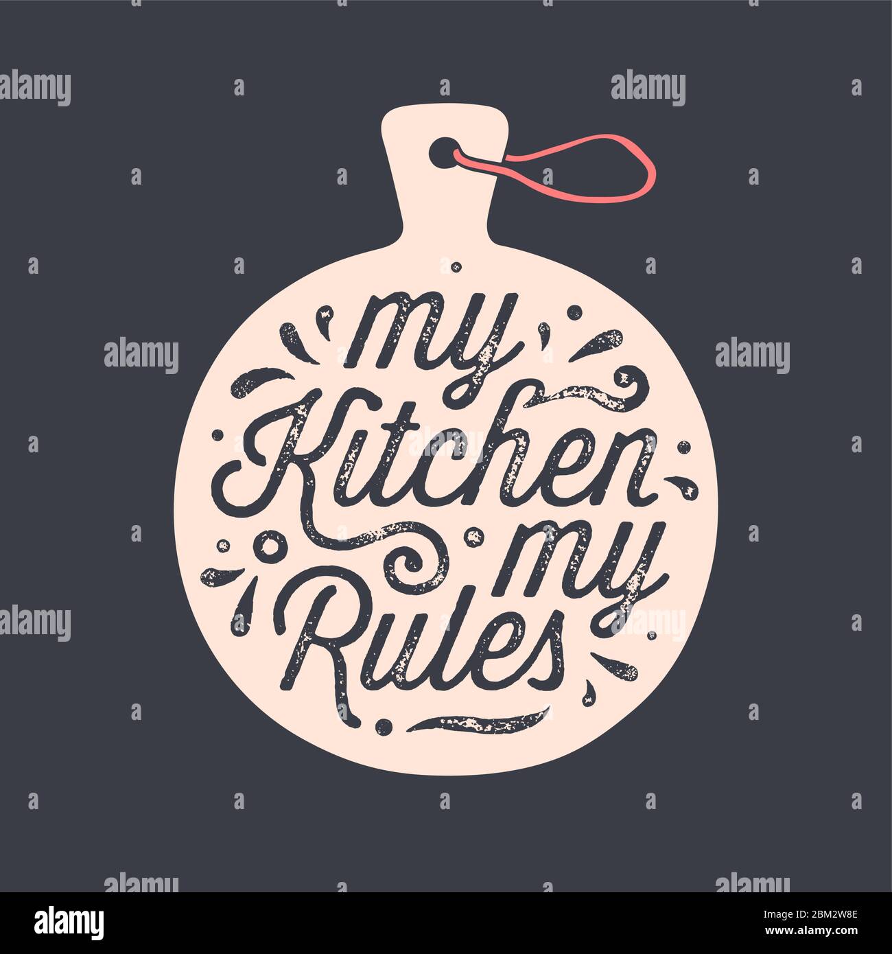 Kitchen cutting board. Kitchen wall decor, sign Stock Vector Image
