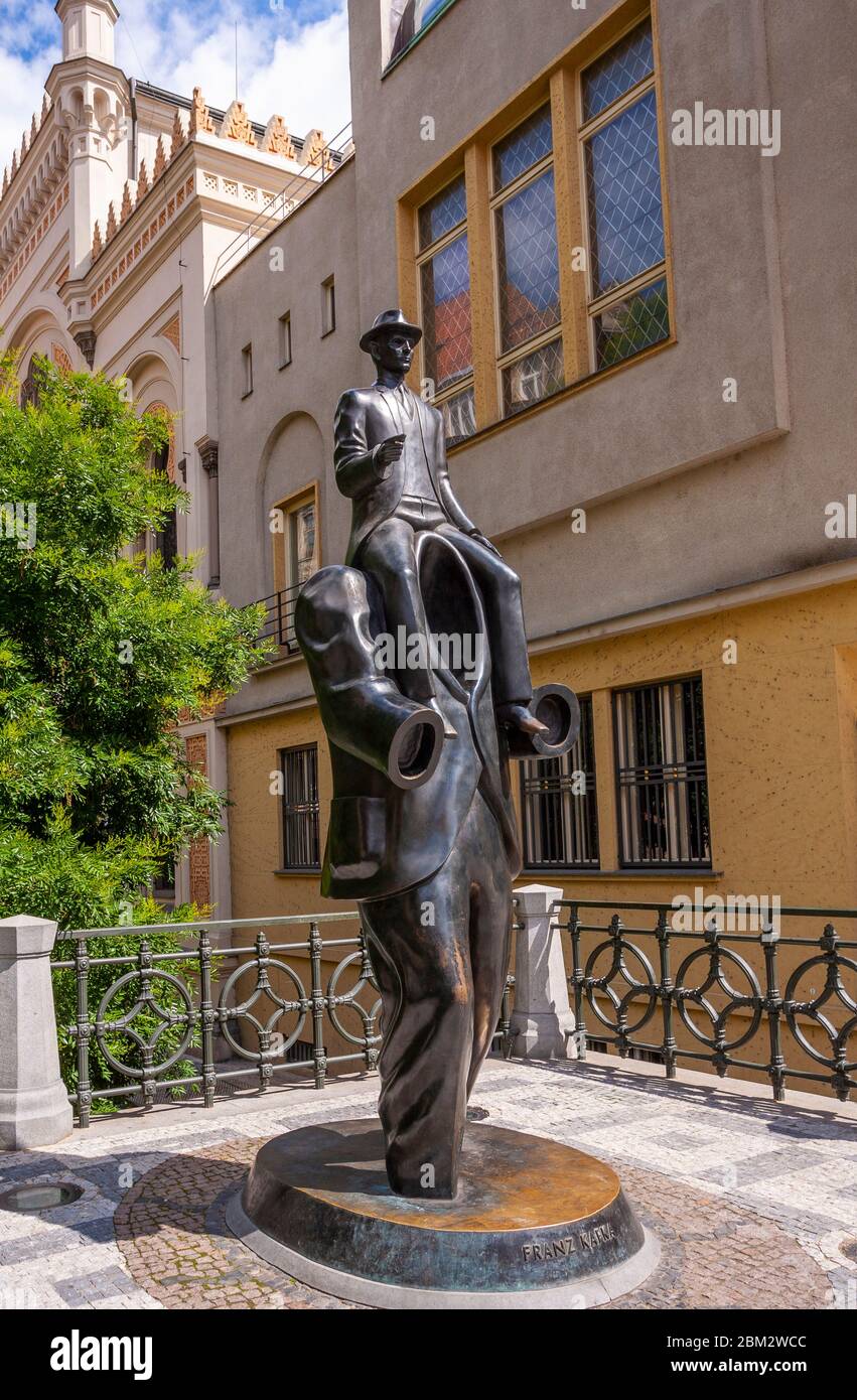 Statue of Franz Kafka, Prague, Czech Republic Stock Photo Alamy