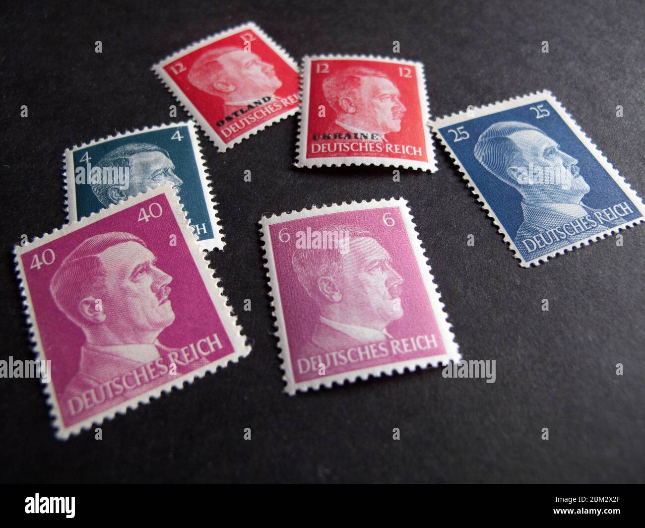 Historic postage stamps of the third reich Stock Photo - Alamy