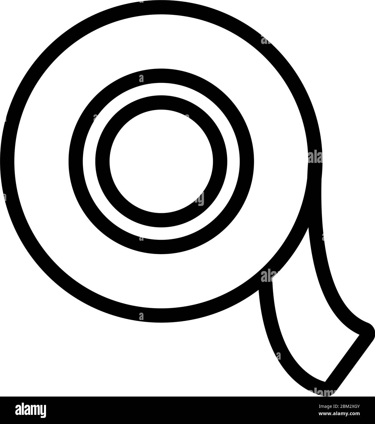 beginning of roll of electrical tape icon vector outline illustration