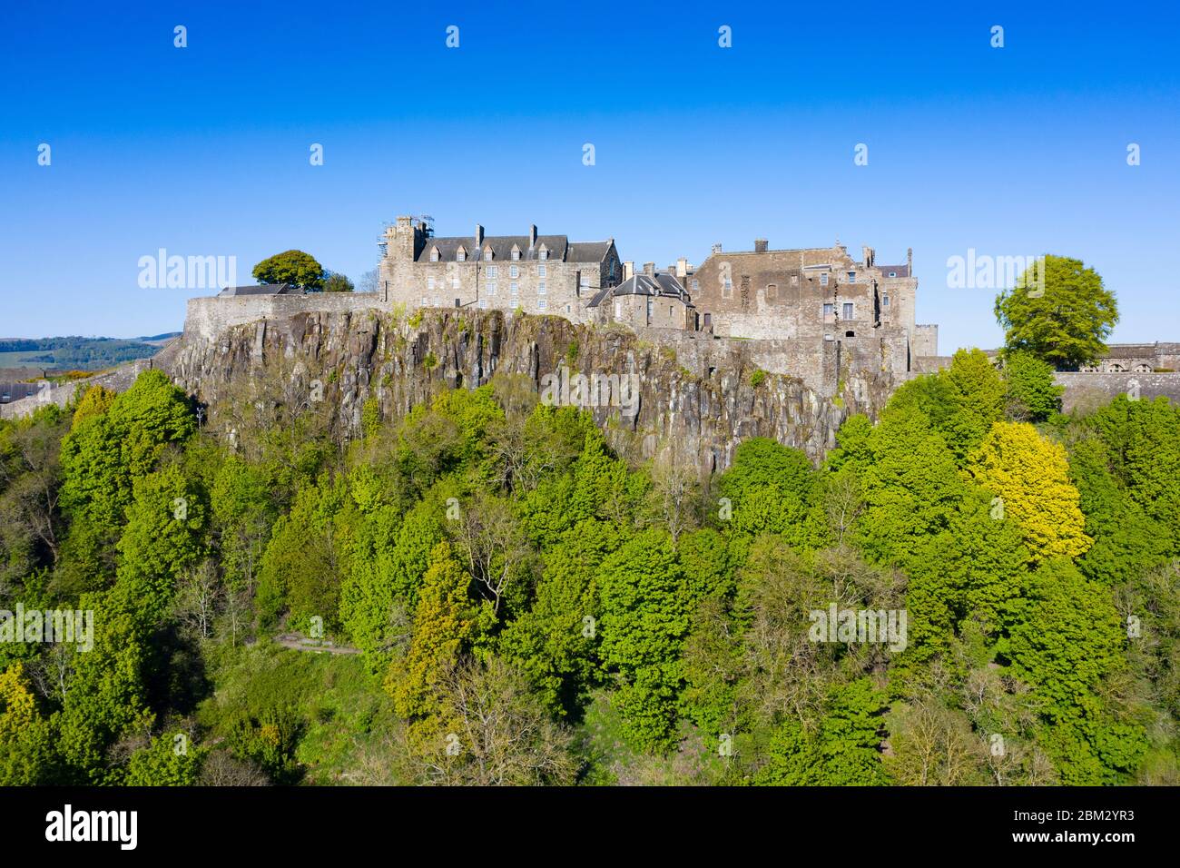 Aerial view from drone of Stirling Castle in Stirling, Scotland, UK Stock Photo