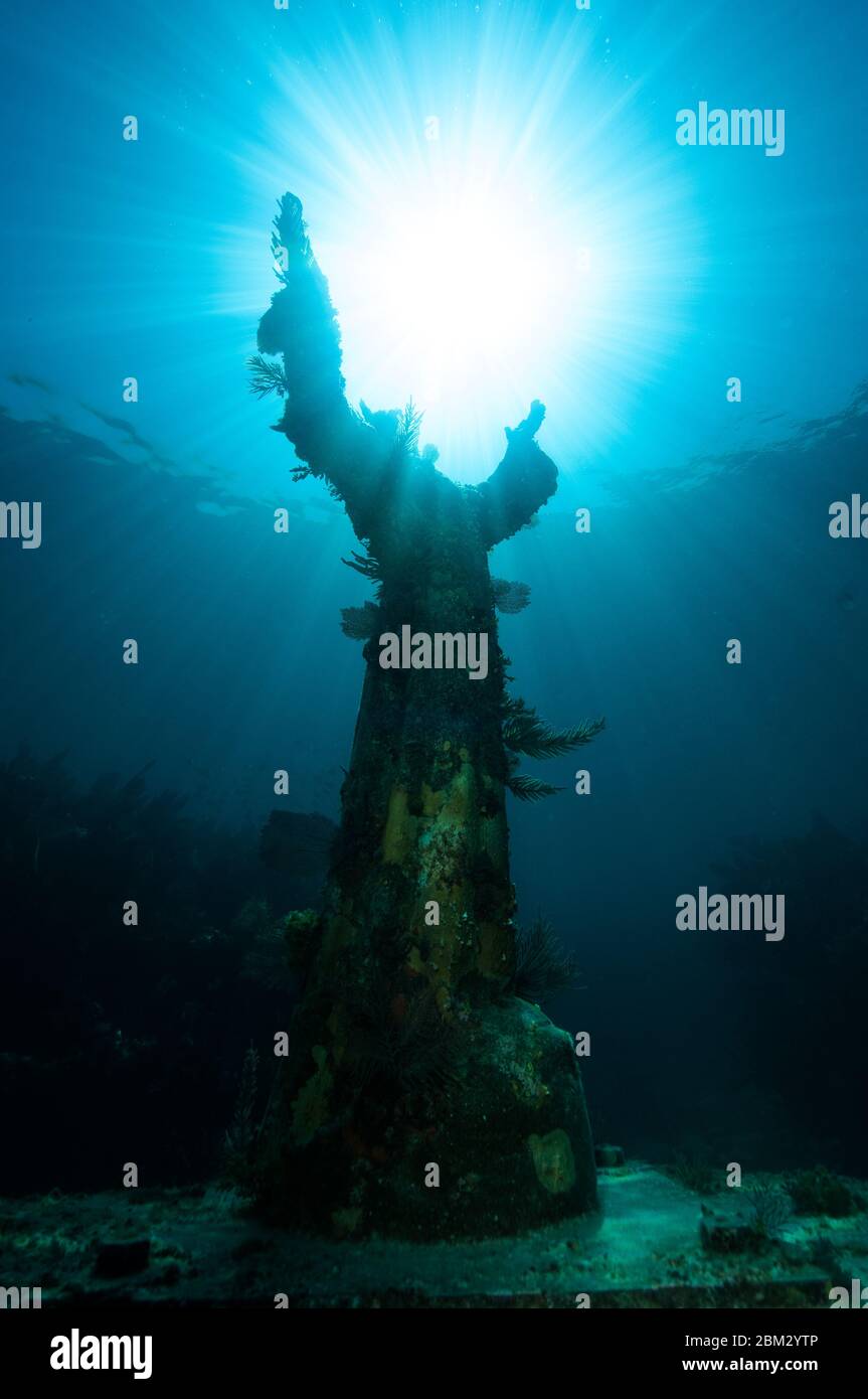 Christ of The Abyss statue in the Florida Keys Stock Photo Alamy