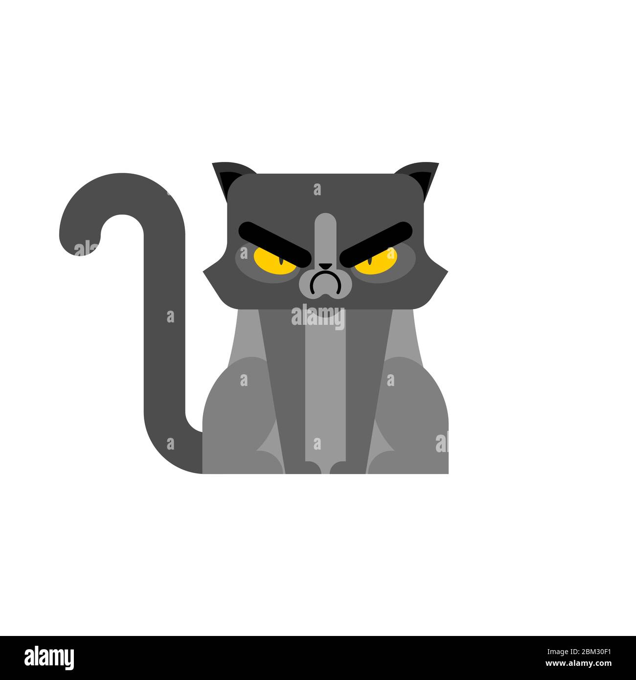 Vector illustration of grumpy cat. Cute fat cartoon cat with a grumpy  expression isolated. Cat icon Stock Vector Image & Art - Alamy