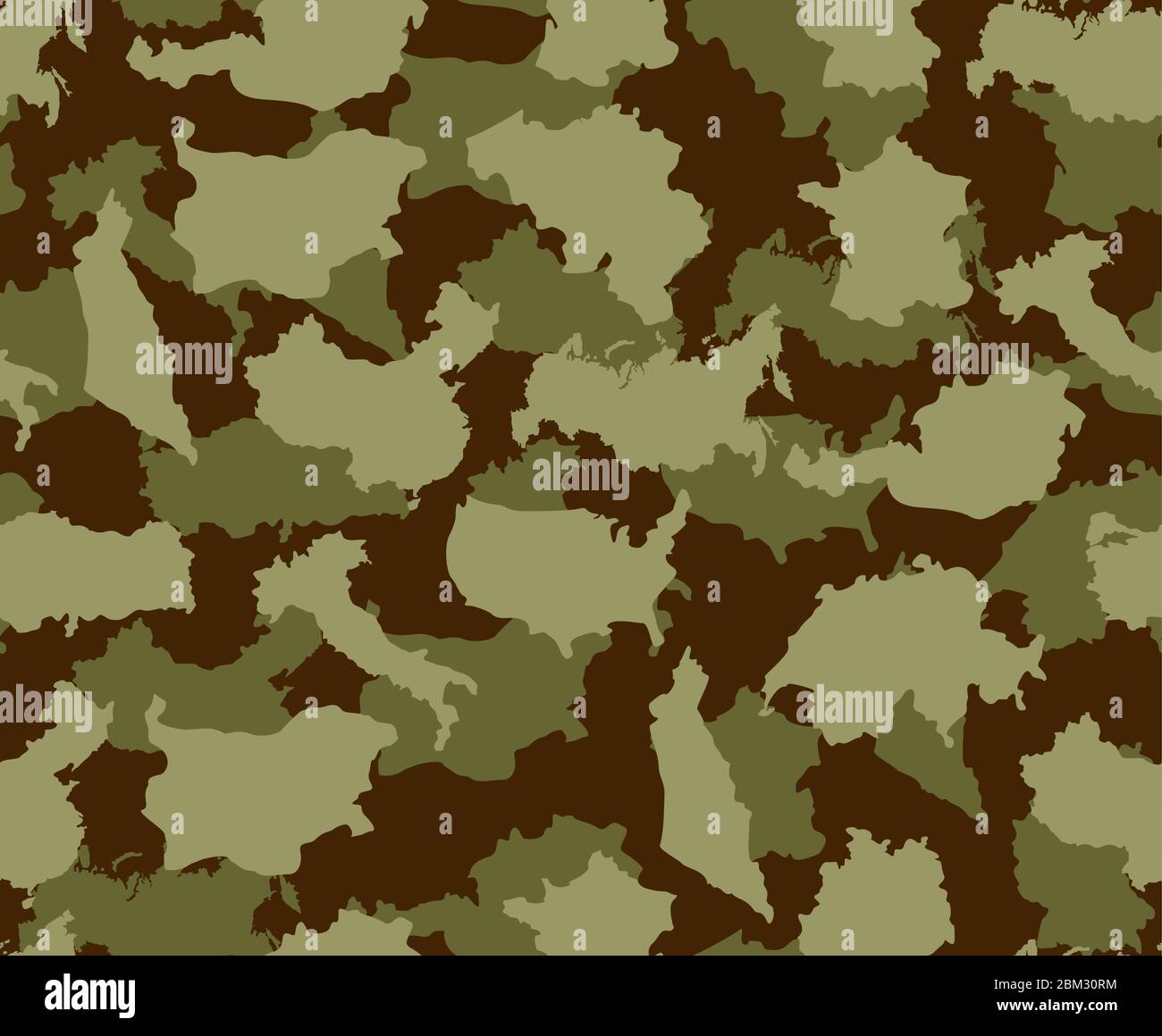 Map country set army pattern seamless. military background. USA and Germany. Austria and Australia, Turkey and China. Bulgaria and Switzerland. Stock Vector