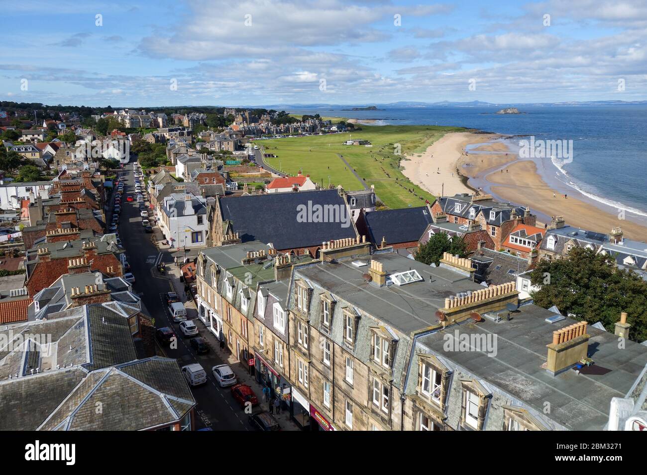 View from St Andrew Blackadder Church clock tower, North Berwick
