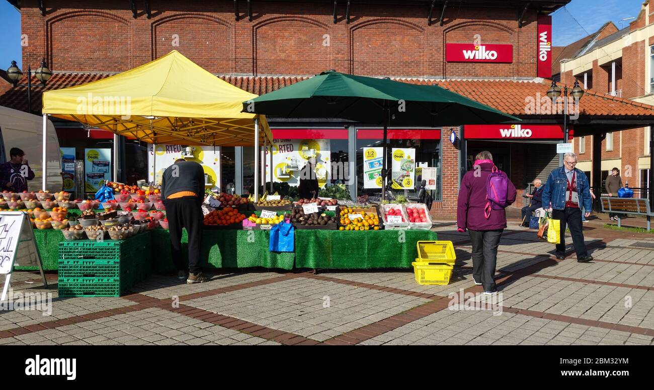 Fruit and Vegetable Market Stall, Cornhill, Lincoln Stock Photo Alamy