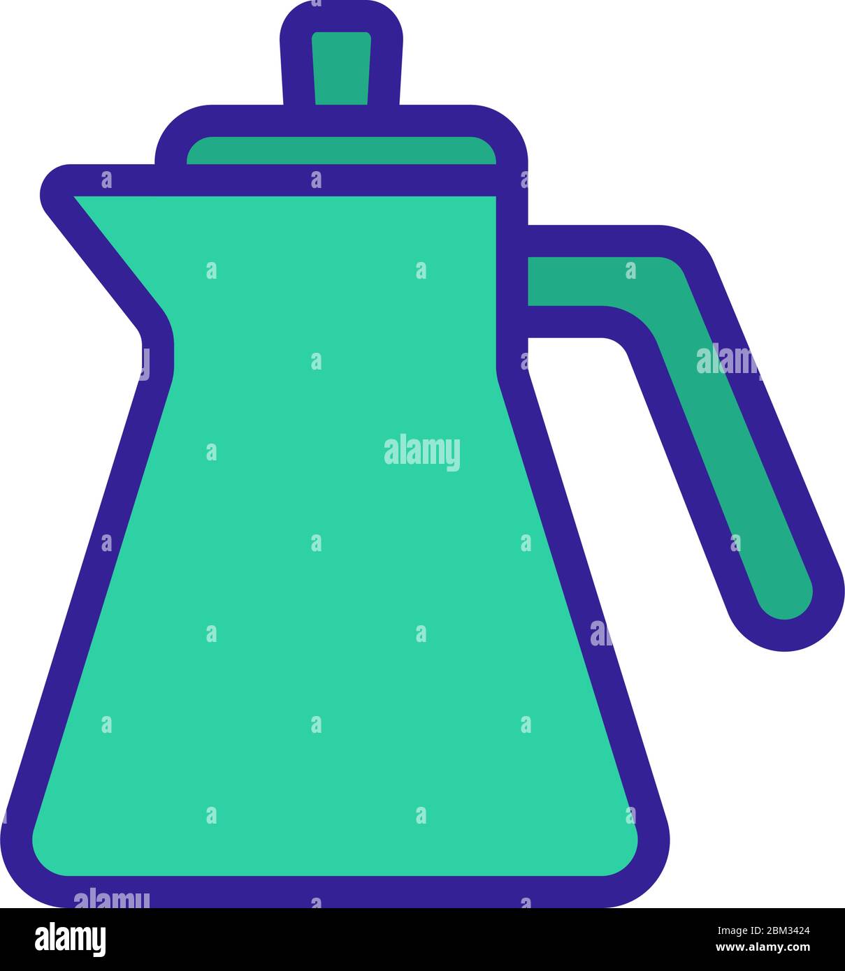 kettle for liquid spill icon vector outline illustration Stock Vector