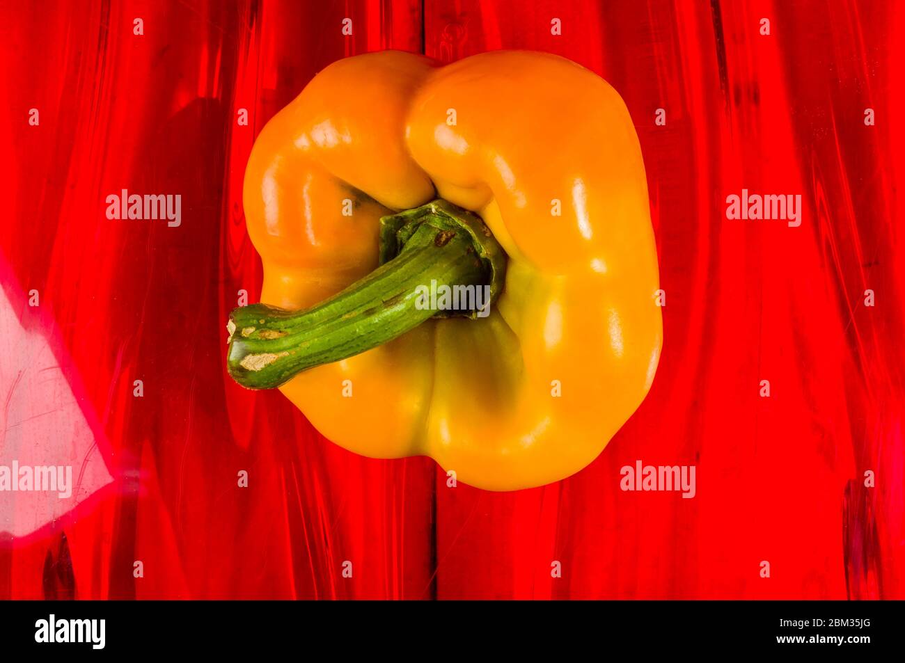colorful mix of the freshest red and yellow paprika, bell pepper Stock Photo