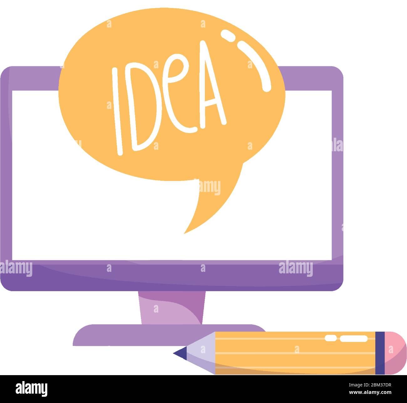 Computer screen idea pencil hi-res stock photography and images - Alamy