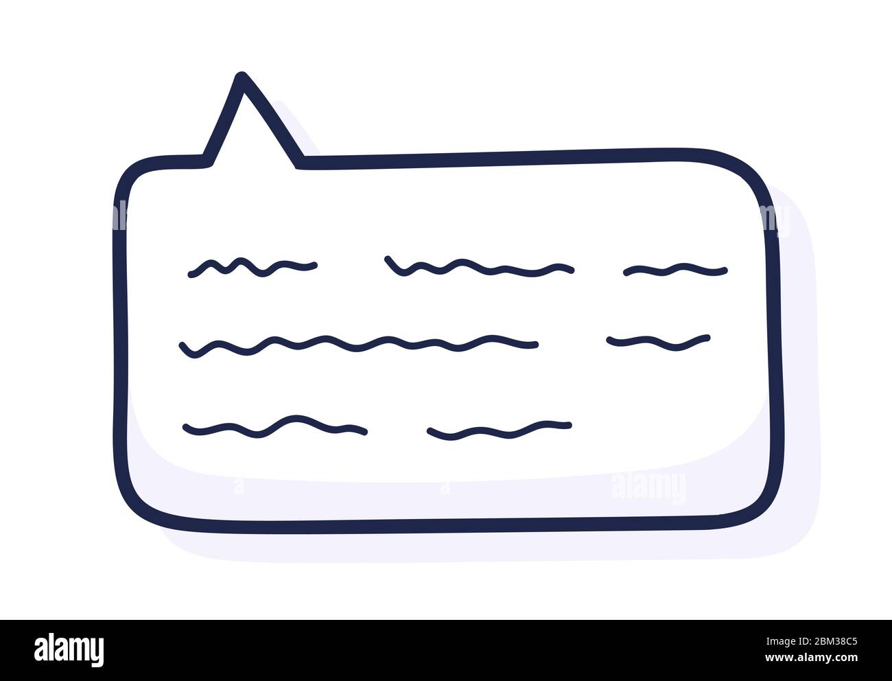 Speech bubble. Hand drawn doodle sketch. Vector illustration isolated ...