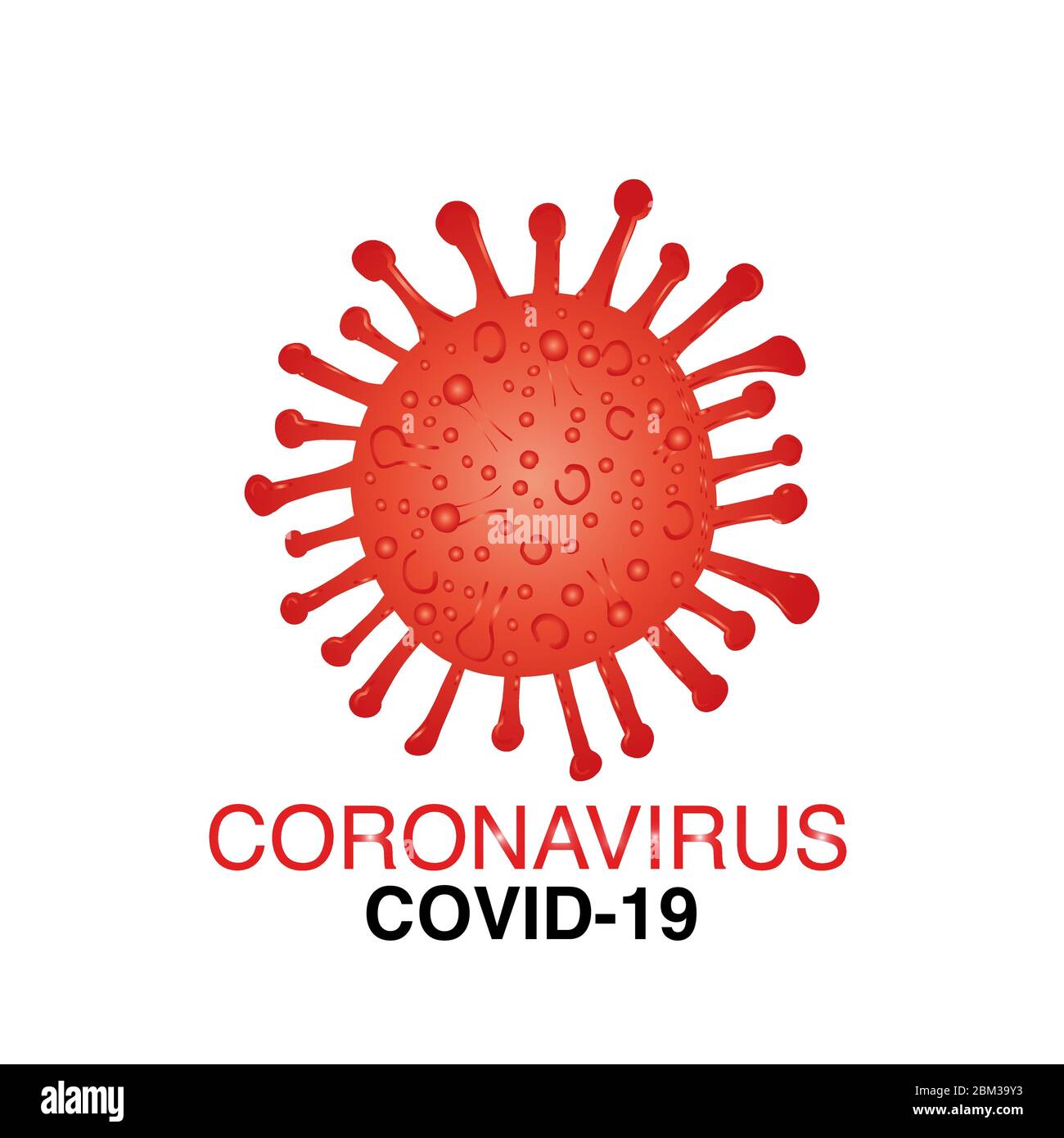 Red Covid-19 and Corona virus infection vector with coronavirus text ...