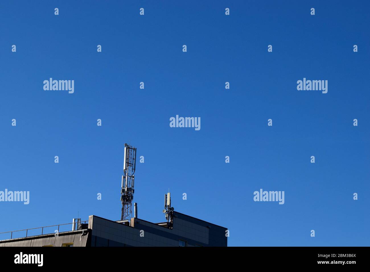 The antenna of the base station of the GSM mobile operator
