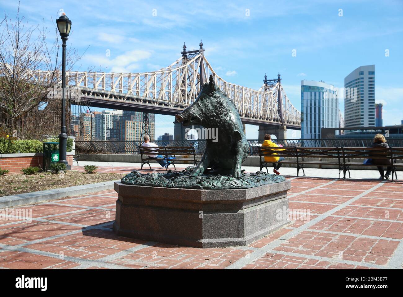 New York, N.Y/USA – 5th May 2020: Sutton Place Park is quiet due to