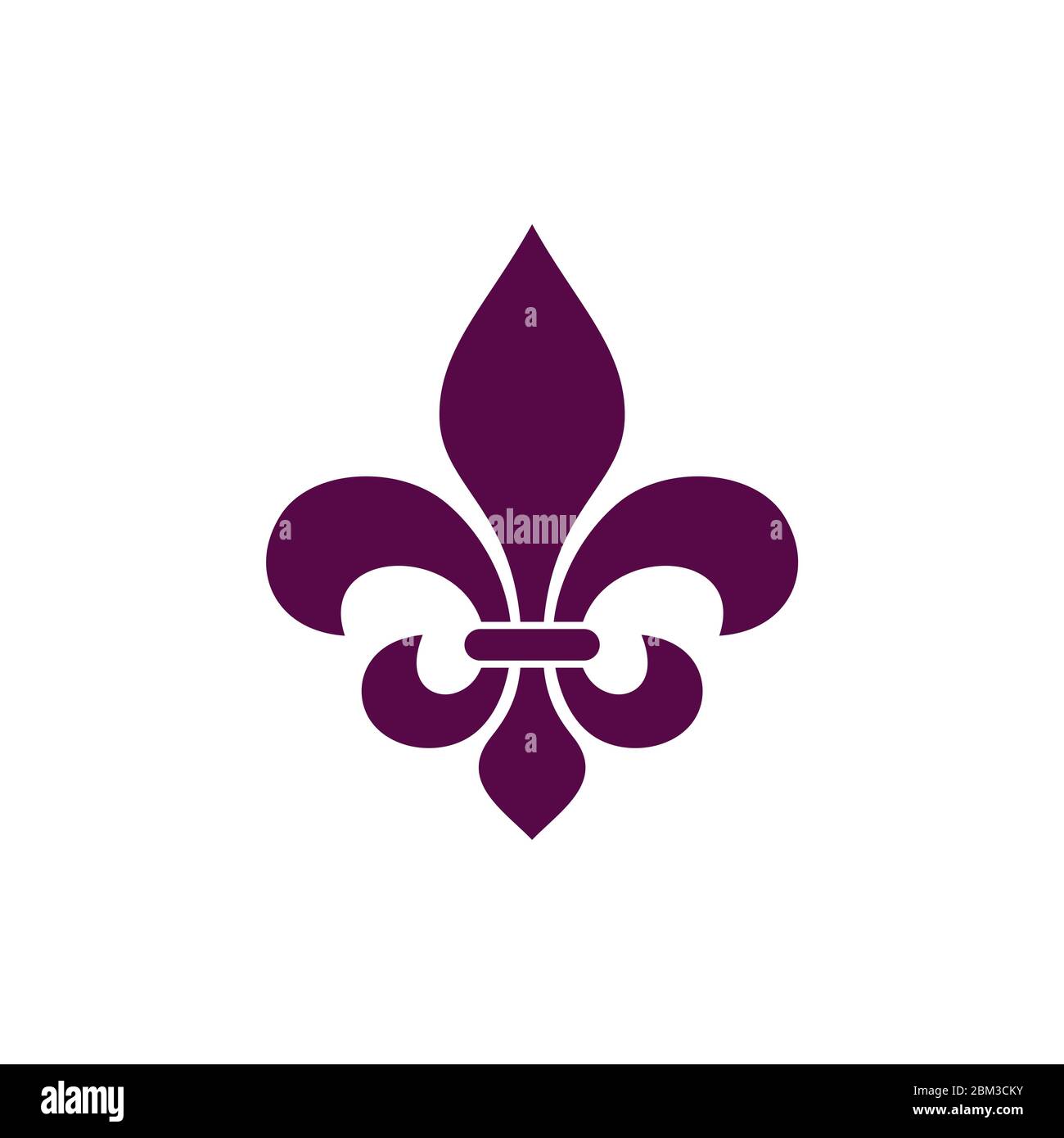 Heraldic Vintage Crest Flower Fleur de Lis Logo Template Stock Photo