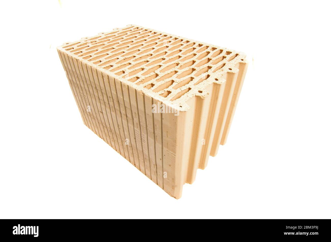 Ceramic building block for house construction made from natural clay