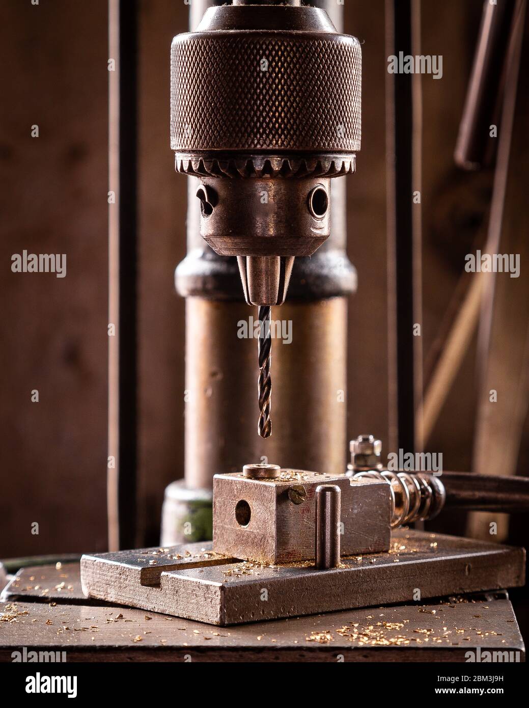 Hammer drill equipment in steel industry Stock Photo