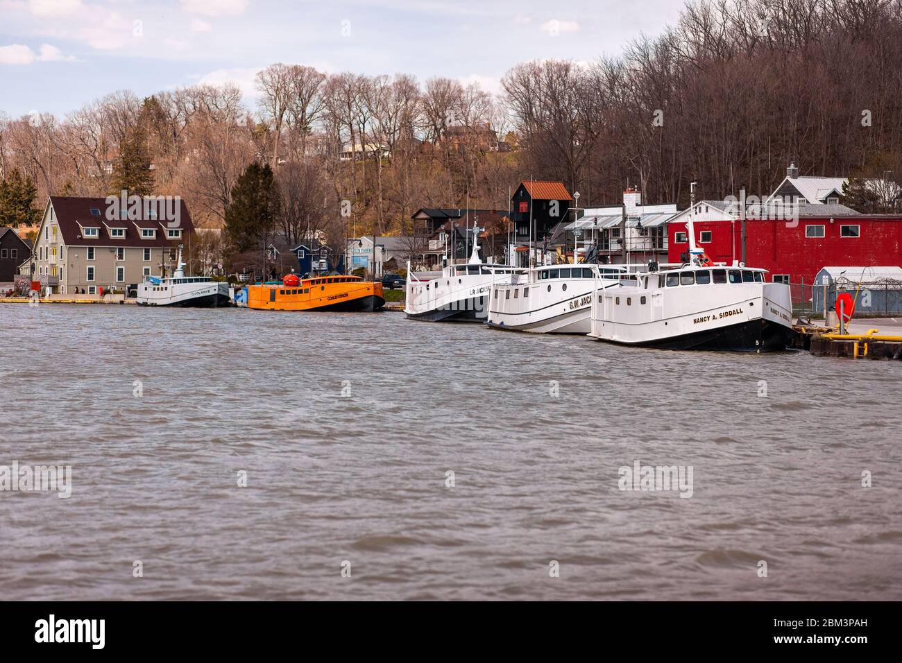 Port Stanley, Canada - May 6, 2020. Located along the shoreline of Lake Erie,  Port Stanley, is small seasonal town that is heavily reliant on fishing  Stock Photo - Alamy