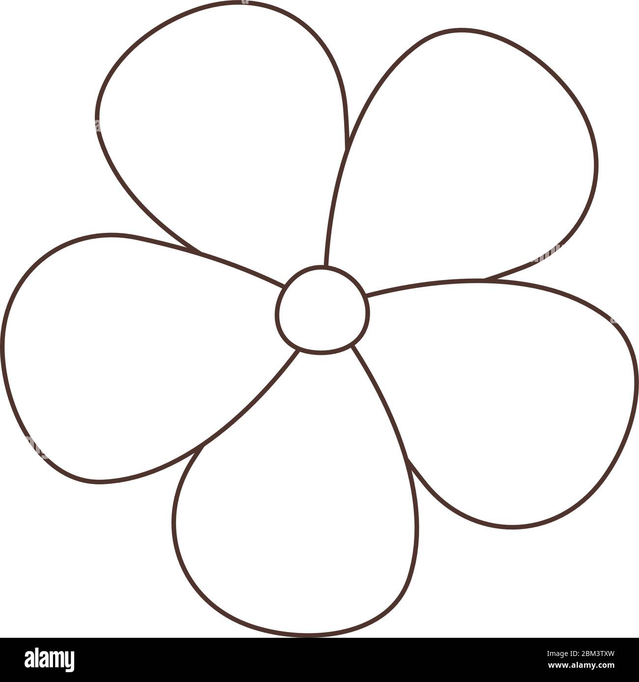 flower decoration isolated icon white background vector illustration ...