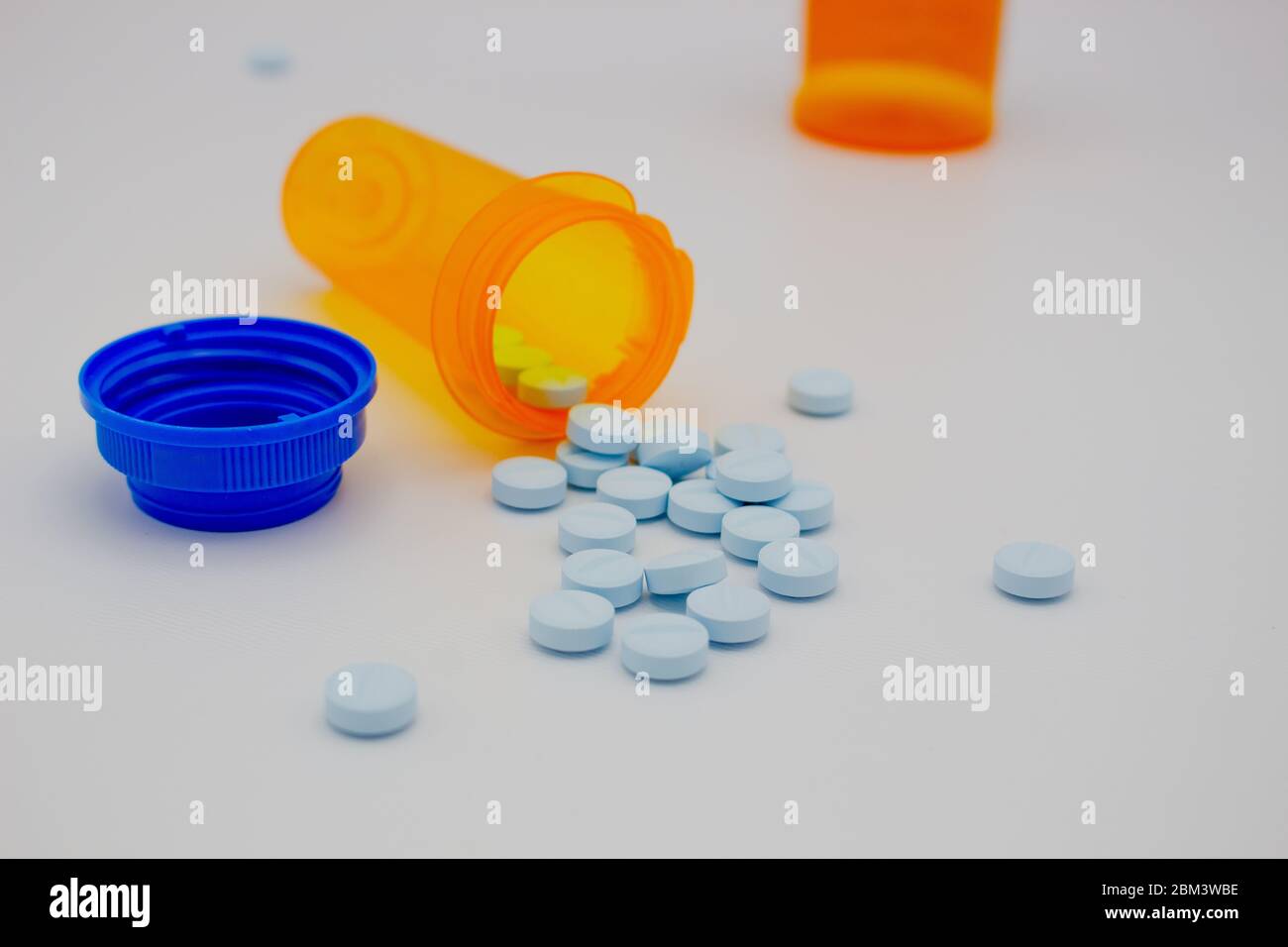 pills and stethoscope Stock Photo