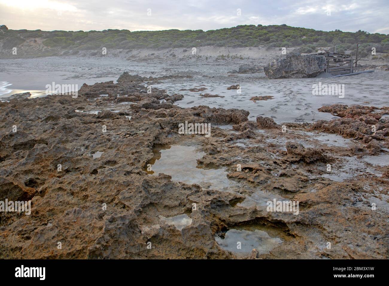 Sanderson Beach on the south coast of Kangaroo Island Stock Photo