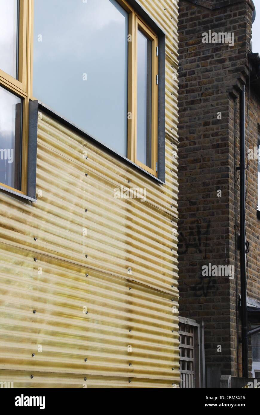 Contemporary 2000s Low Cost Affordable Timber Corrugated Fibreglass ...
