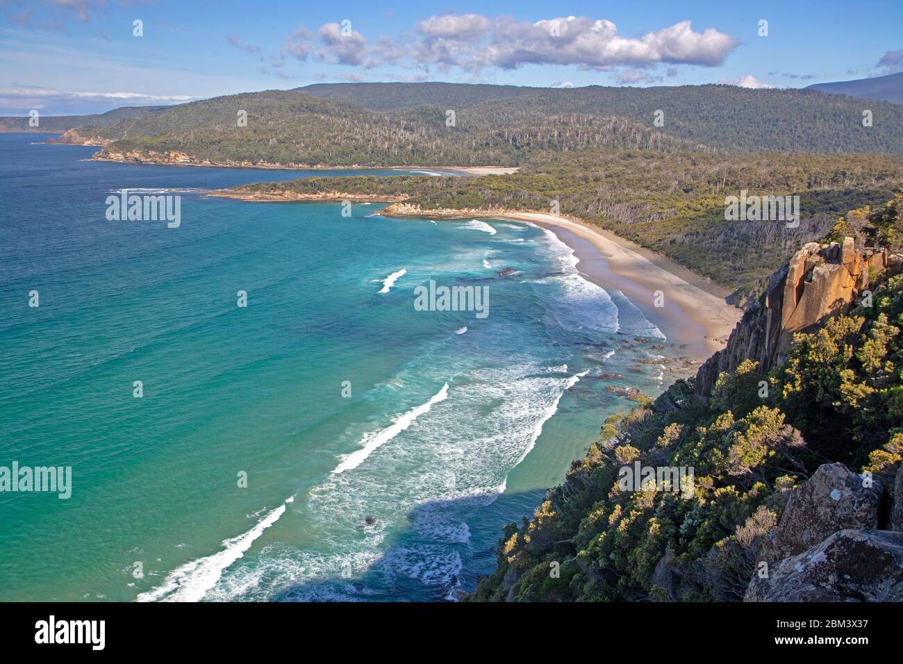 Beach at South Cape Rivulet in Southwest National Park Stock Photo