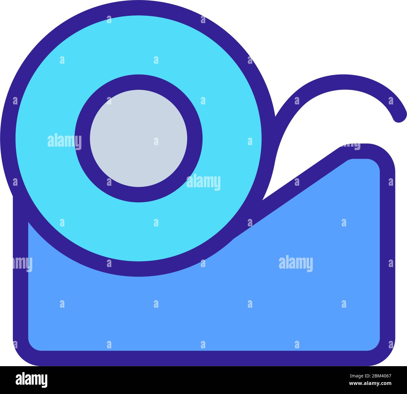 wide adhesive tape holder icon vector outline illustration Stock Vector