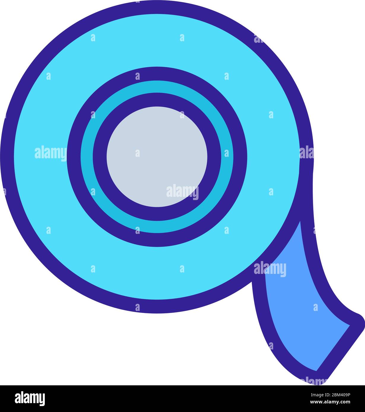 beginning of roll of electrical tape icon vector outline illustration