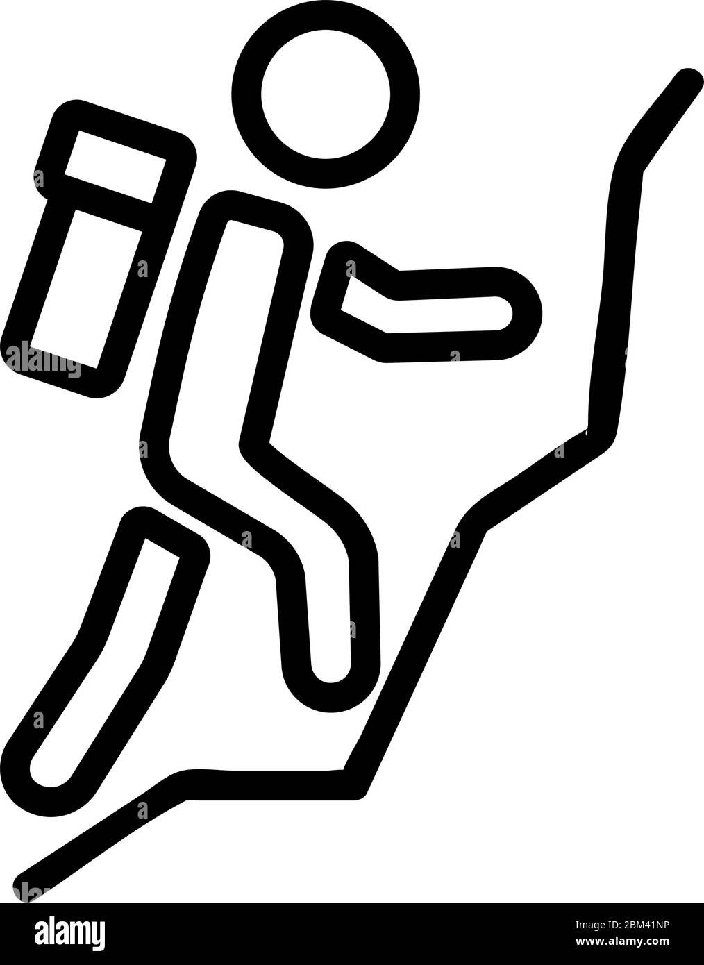 mountain climber icon vector outline illustration Stock Vector Image