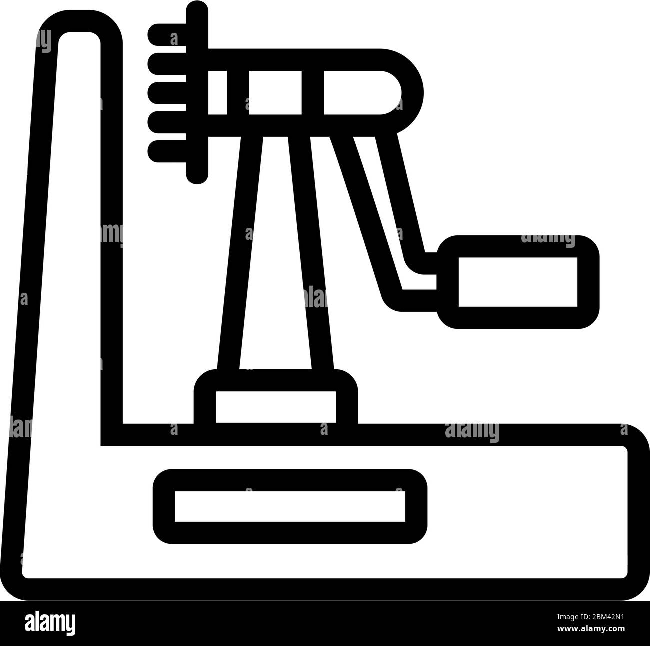 integrated meat grinder in food processor icon vector outline illustration Stock Vector