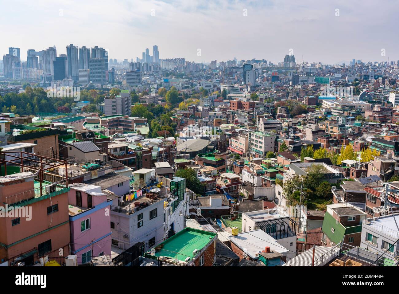 View of Seoul city in daytime Stock Photo