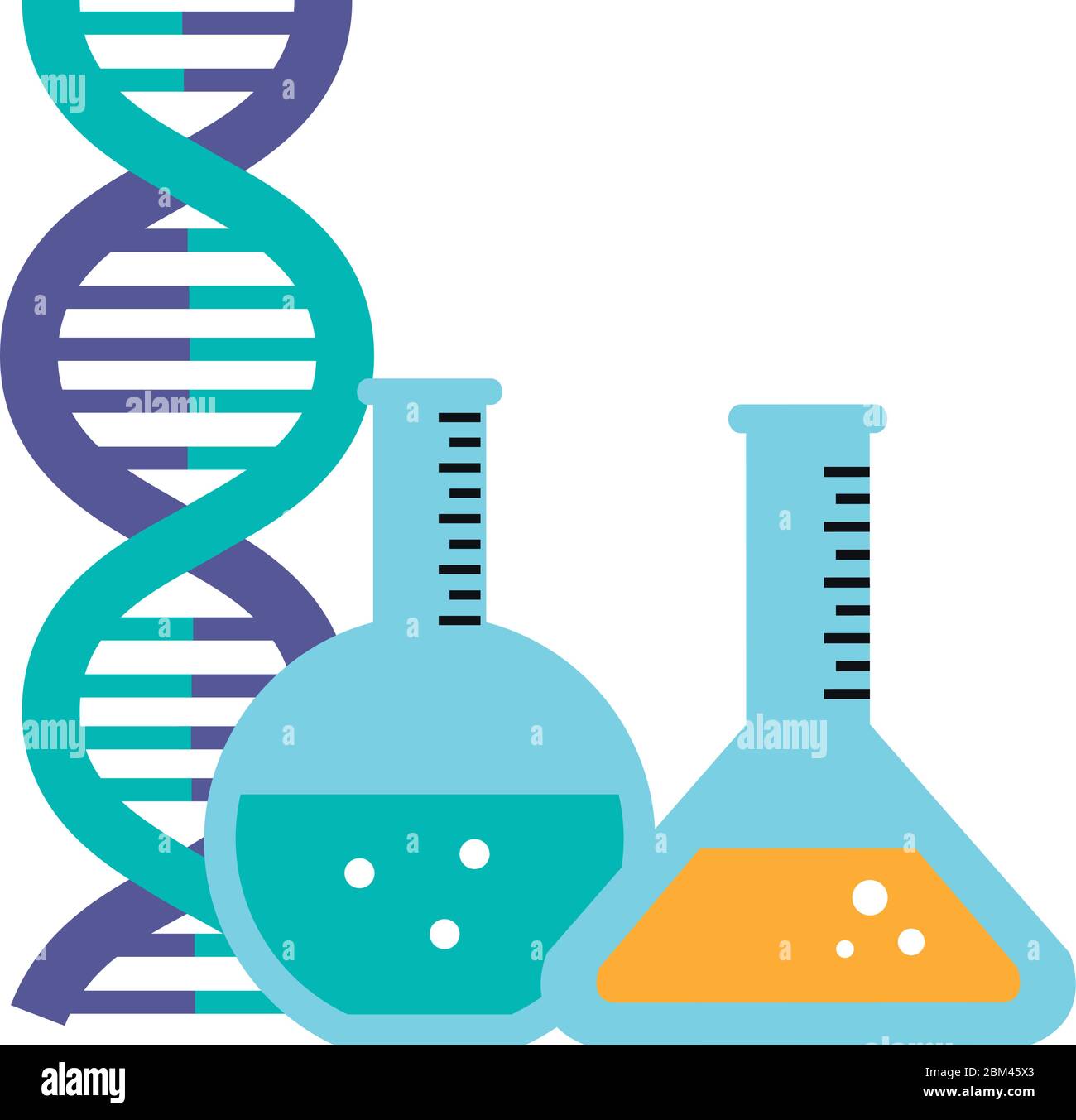 dna structure with tubes test isolated icon Stock Vector Image & Art ...