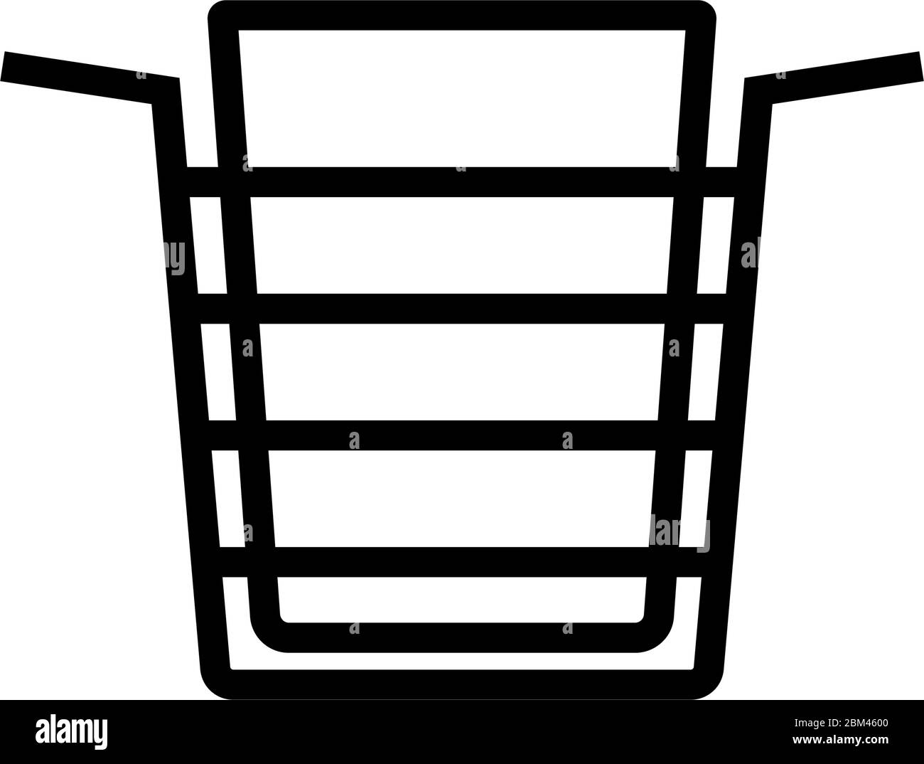 wall mounted towel rack icon vector outline illustration Stock Vector