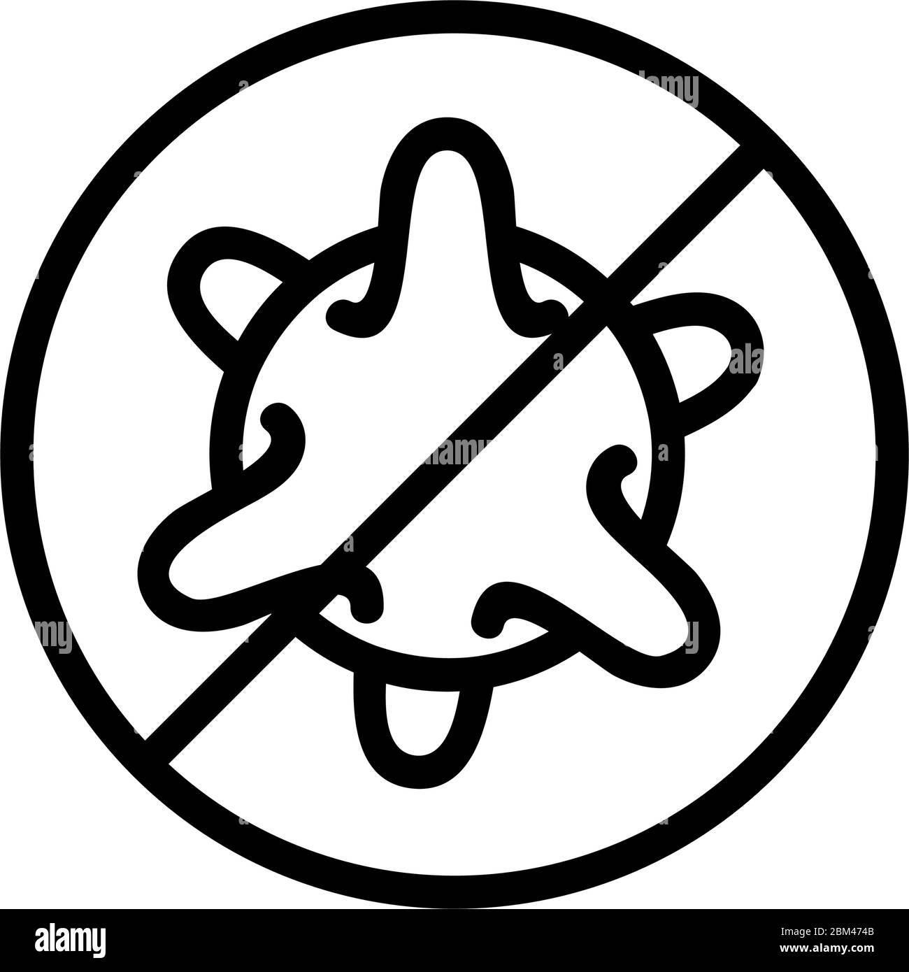 infection control icon vector outline illustration Stock Vector Image ...