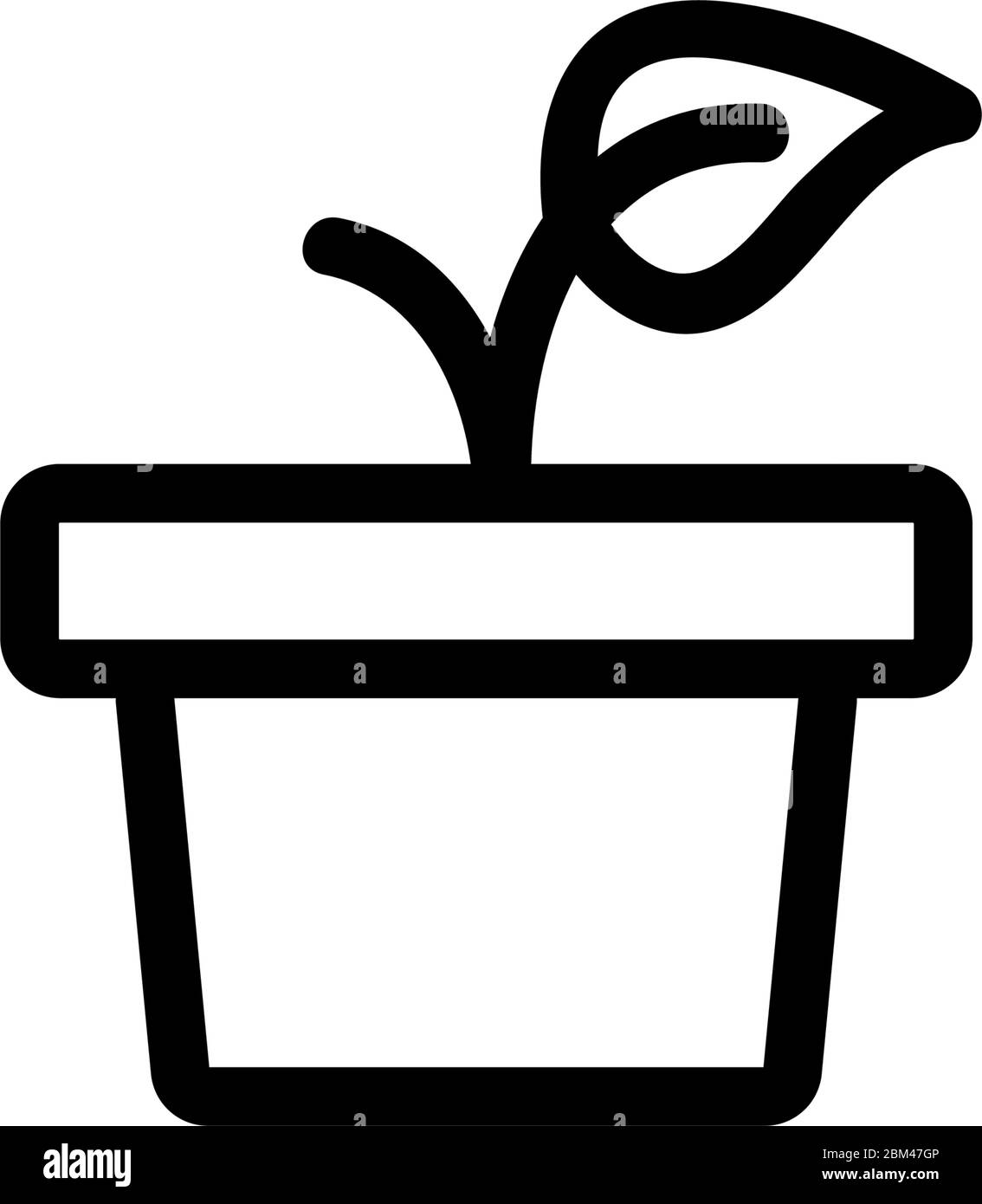small plant in flower pot icon vector outline illustration Stock Vector  Image & Art - Alamy