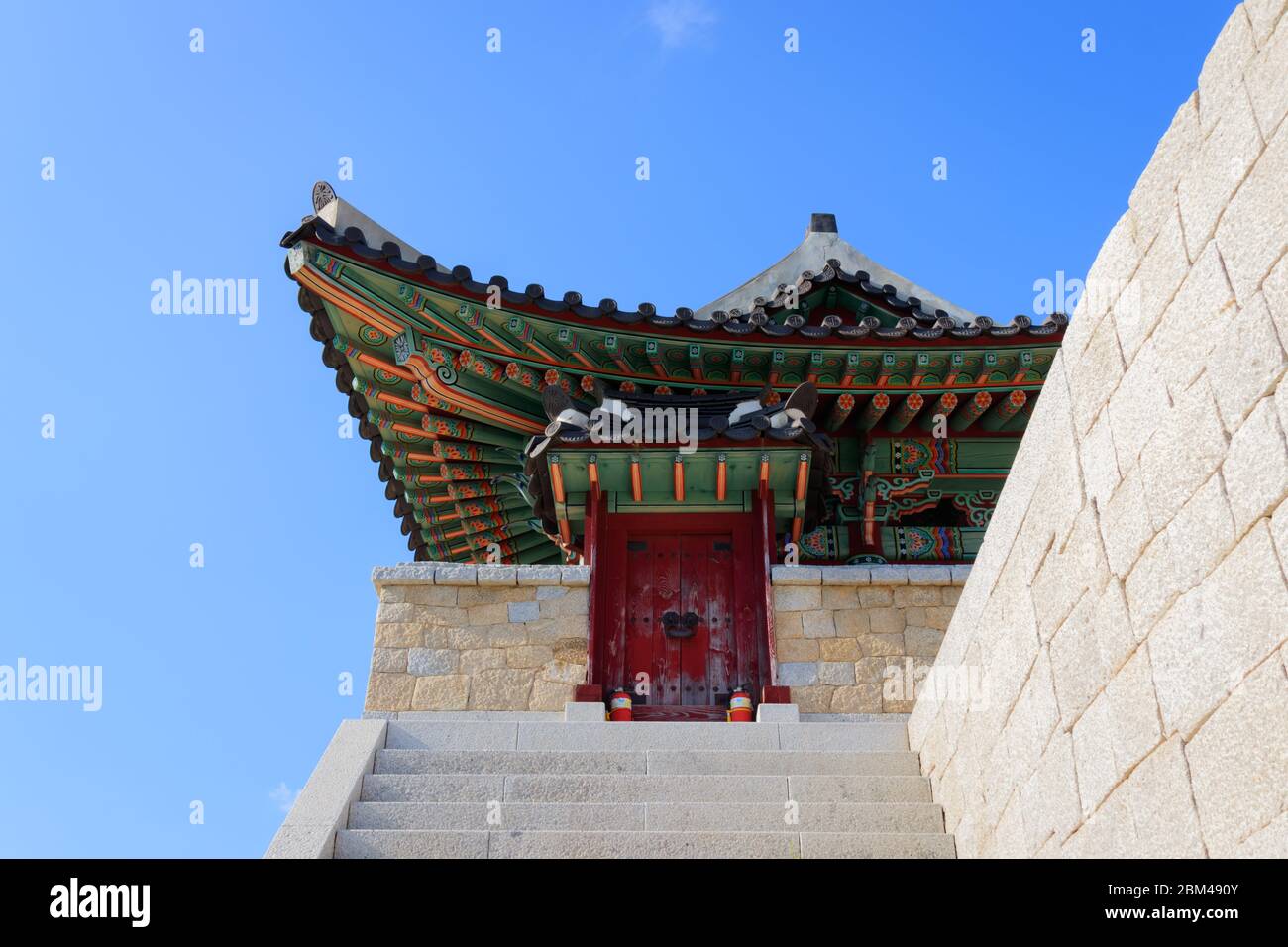 Ganghwa-gun, Incheon, South Korea Aug 23, 2019 - Wolgotjun Fort and Yeonmijeong Pavilion. korea ganghwado historical site landscape. Stock Photo