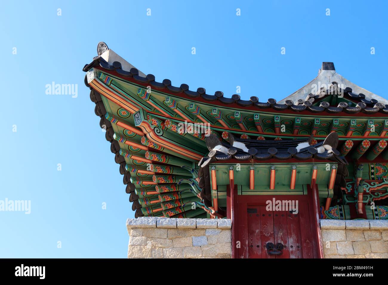 Ganghwa-gun, Incheon, South Korea Aug 23, 2019 - Wolgotjun Fort and Yeonmijeong Pavilion. korea ganghwado historical site landscape. Stock Photo