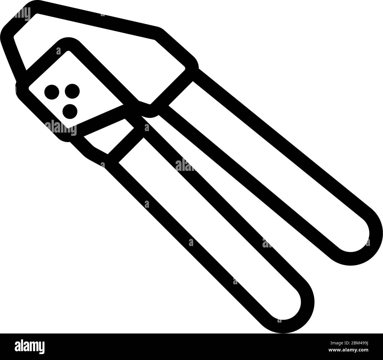 kitchen garlic press icon vector outline illustration Stock Vector