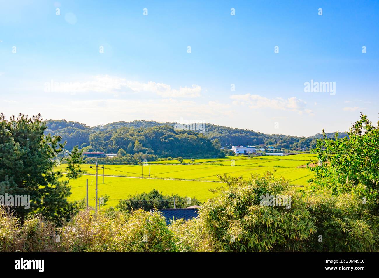 Ganghwa-gun, Incheon, South Korea Aug 23, 2019 - Wolgotjun Fort and Yeonmijeong Pavilion. korea ganghwado historical site landscape. Stock Photo