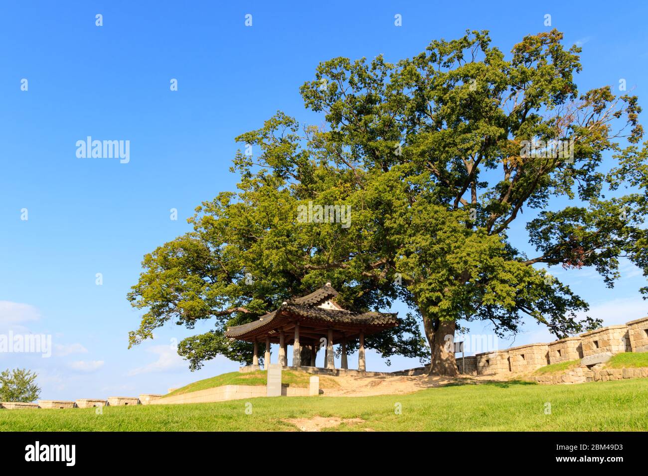 Ganghwa-gun, Incheon, South Korea Aug 23, 2019 - Wolgotjun Fort and Yeonmijeong Pavilion. korea ganghwado historical site landscape. Stock Photo