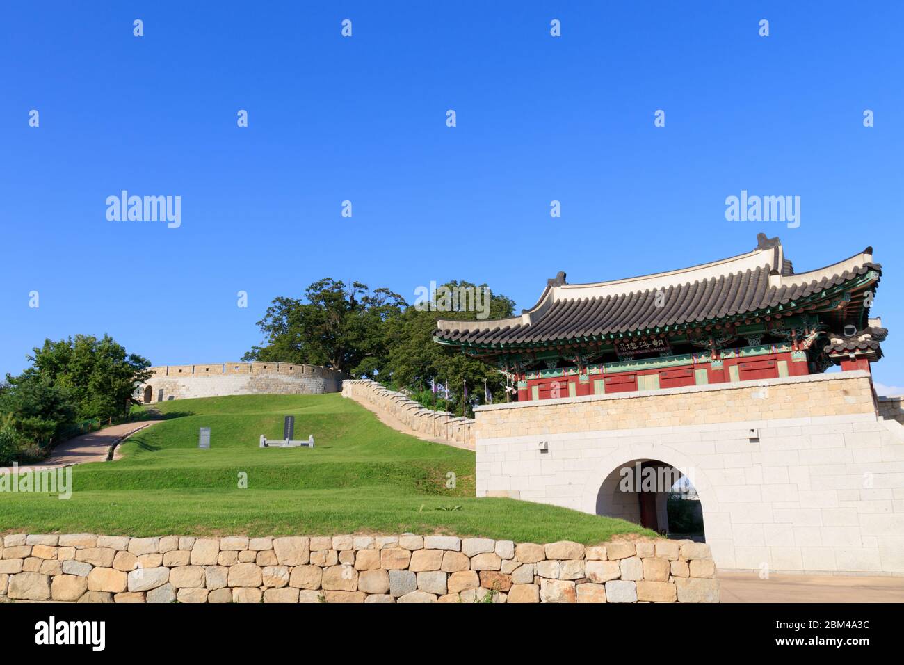 Ganghwa-gun, Incheon, South Korea Aug 23, 2019 - Wolgotjun Fort and Yeonmijeong Pavilion. korea ganghwado historical site landscape. Stock Photo