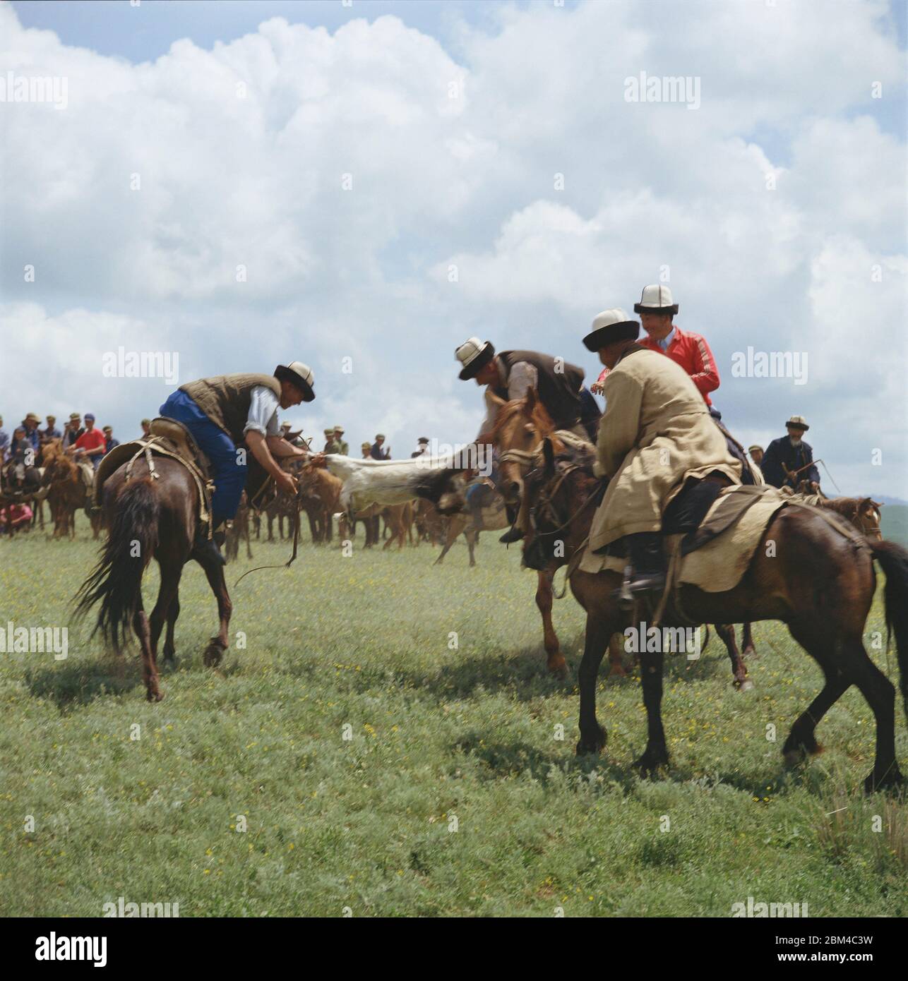 In July 2003 theYang sheep competition was held in Tardi Township Xinyuan County Yili Kazakh Autonomous Prefecture Xinjiang Stock Photo