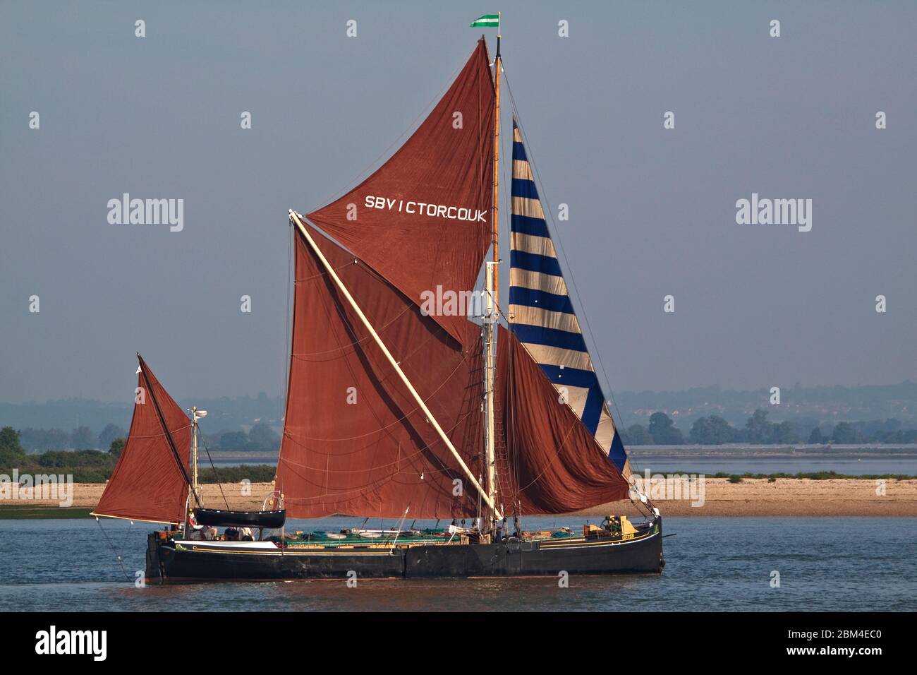 Thames sailing barge Victor in full sail Stock Photo Alamy