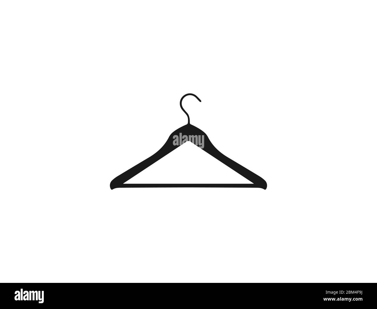 Clothes hanger icon. Vector illustration, flat design. Stock Vector