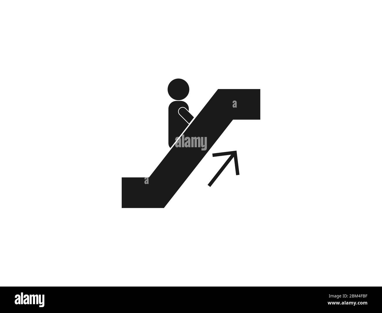Escalator elevator icon. Vector illustration, flat design. Stock Vector