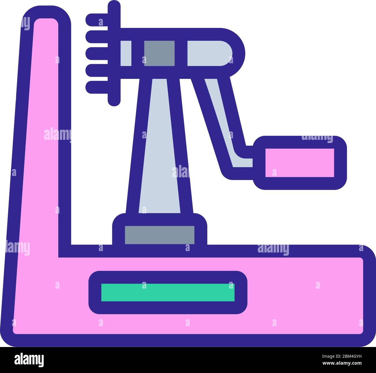 integrated meat grinder in food processor icon vector outline illustration Stock Vector